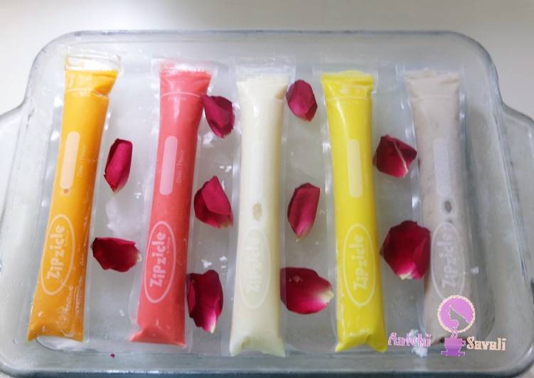 Steps to Prepare Homemade Milk Popsicles