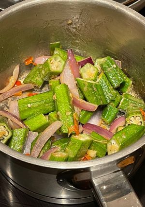 A picture of Stir Fried Okra Malaysian Style.