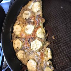 A picture of Cauliflower and mushroom frittata.