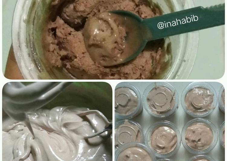 Cara Memasak Es krim coklat homemade🍦 Untuk Pemula!