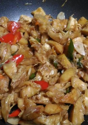 Foto resep Oseng pedas manis tiwadak (cempedak)
