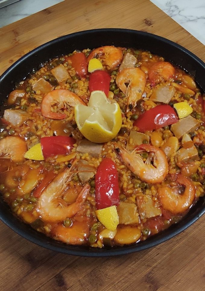 Una foto de Arroz meloso de Atún 🐟 y Langostinos 🦐