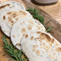 A picture of Garlic & Rosemary Flatbreads.
