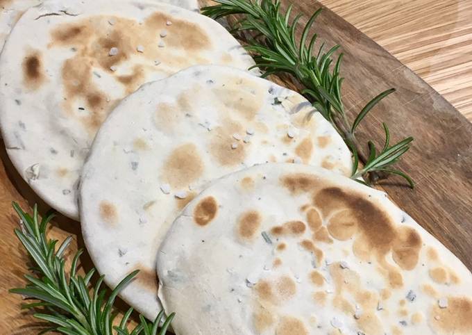 Steps to Make Quick Garlic &amp; Rosemary Flatbreads