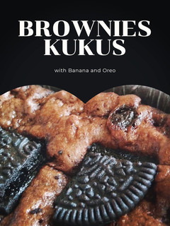 Foto resep Brownies kukus with banana and oreo
