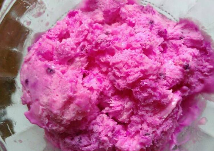 Langkah Mudah untuk Membuat Es krim buah naga, Enak