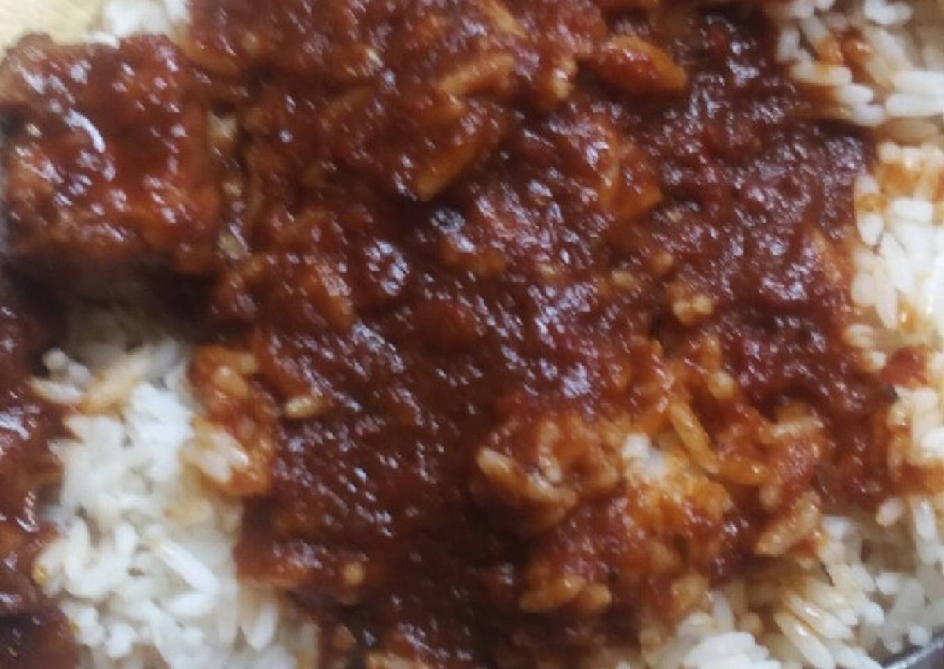 Banana wt white rice n stew