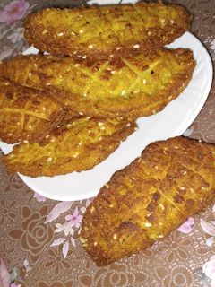 عکسی از دستور شیرینی محلی بژی مغزدار(برساق)