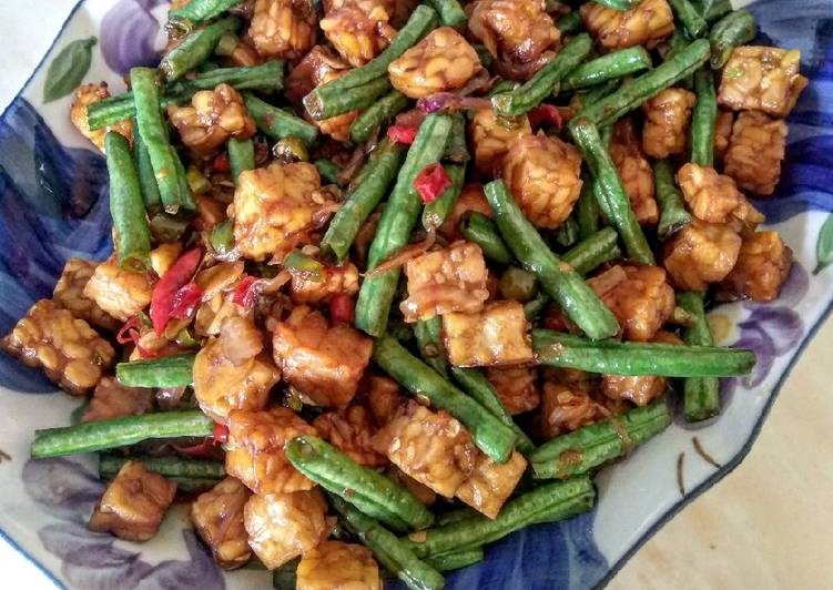 Langkah Menyiapkan Tempe Orek kacang panjang, Menggugah Selera