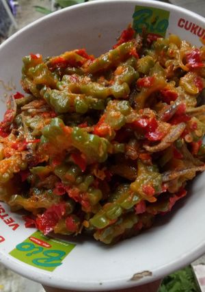 Foto resep Tumis pare ikan teri