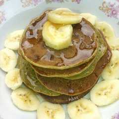 A picture of Banana Greeny Pancake (Gluten Free + Oil Free).