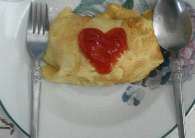 Resep Omurice with Chicken Sausage and Mix Vegetables yang Sempurna