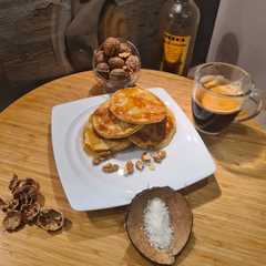 Une photo de Pancakes crème de coco