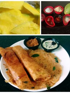 மொறு மொறு பச்சை மாங்காய் அடை தோசை 😋(raw mango adai dosai recipe in tamil) செய்முறை முக்கிய புகைப்படம்