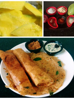 மொறு மொறு பச்சை மாங்காய் அடை தோசை 😋(raw mango adai dosai recipe in tamil) செய்முறை முக்கிய புகைப்படம்