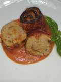 Involtini di melanzane con impasto di polpette speziate