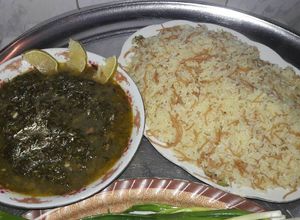 صورة لوصفة رز وسبانخ باللحمة الناعمة 🍖🌿🍚