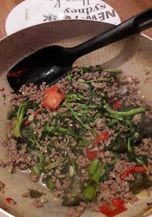 Foto resep Tumis selada air dan daging