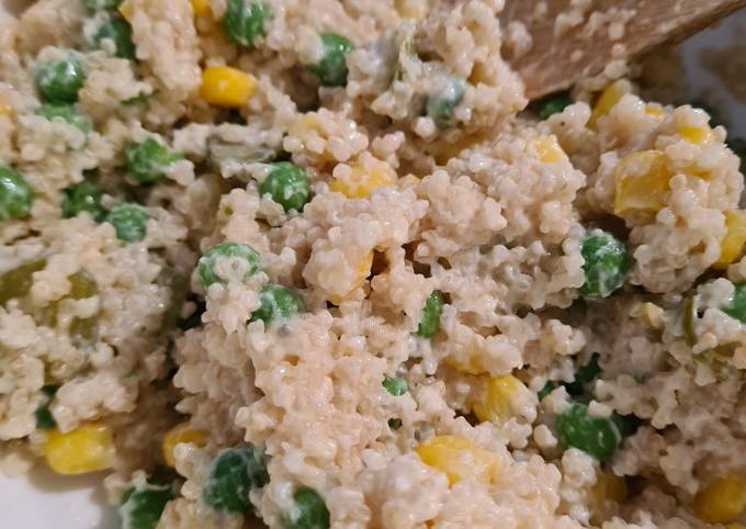 Delicious Food Mexican Cuisine Quinoa salad with peas and sweetcorn