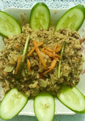 Hình của món Cơm chiên kim chi trứng.