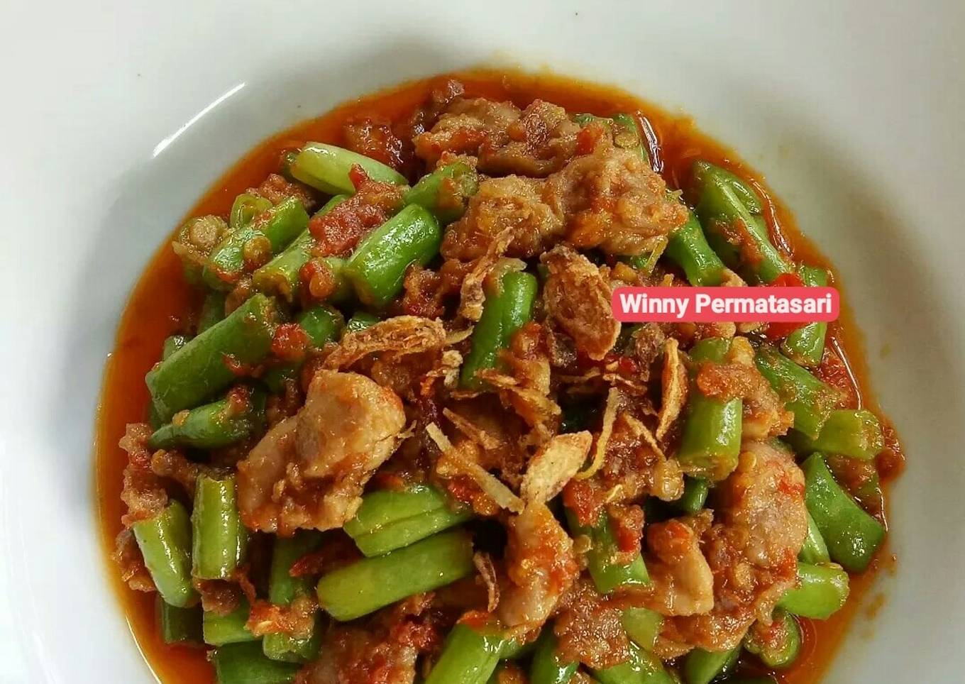 Buncis Ayam Pedas