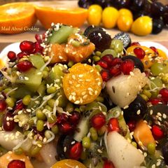 A picture of Green Moong Sprouts Fruit Salad – Weight Loss Recipe.