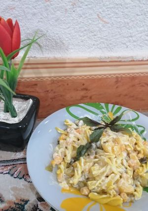 عکسی از دستور سالاد ماکارونی جان 💜💜💜