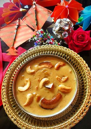 A picture of Pineapple Jagarry Payasam.
