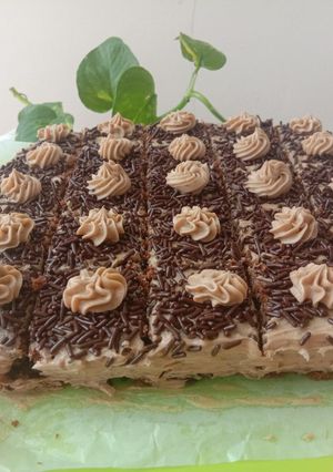 Foto resep Cake potong coklat ekonomis hanya2 telur takaran sendok