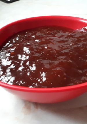 Una foto de Les traigo una receta fácil y exquisita. Mermelada de butia