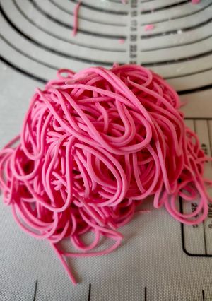 Foto resep Mie Homemade Buah Naga 2 telur