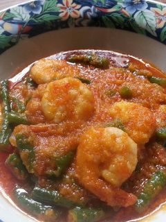 Foto resep Balado udang kacang panjang