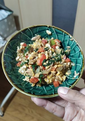 Foto resep Tumis tuna kaleng telur orak arik