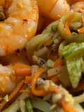 Calabaza y zanahoria a las finas hierbas y mantequilla