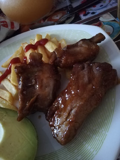 Una foto de Costillitas de cerdo en salsa de BBQ