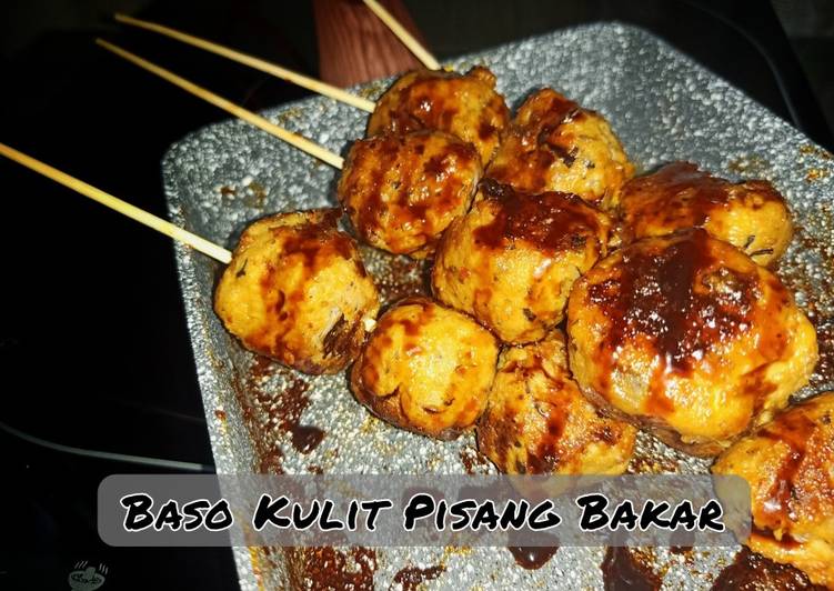 Langkah meracik Baso Kulit Pisang Bakar, Menggugah Selera