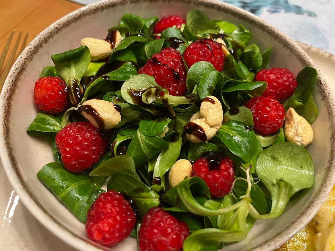 Málnás saláta recept recept fotó