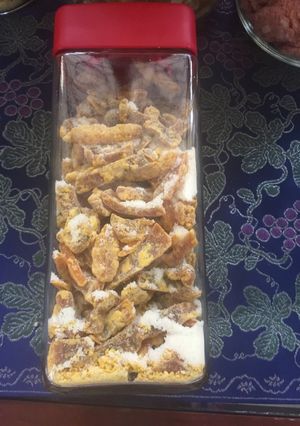 Hình của món Mứt bí đỏ Hải Hậu.
