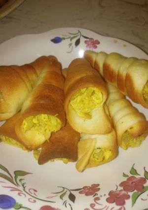 صورة لوصفة الأقماع بحشوه دجاج