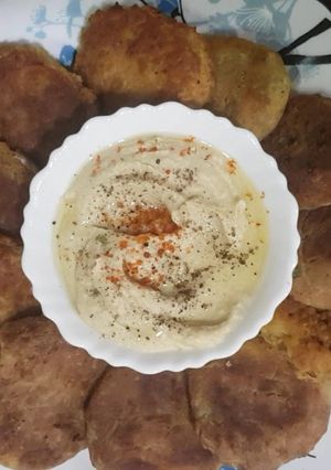 A picture of Chickpeas healthy falafel & hummus.