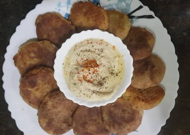 Recipe of Speedy Chickpeas healthy falafel &amp; hummus