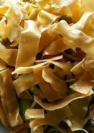 Foto resep Karedok tabur kulit popia goreng