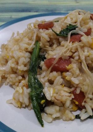 Foto resep 11.Nasi goreng enoki