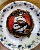 Strawberry 🍓 pancake with vanilla ice-cream