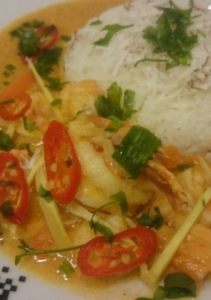 Foto de Curry vermelho de camarão