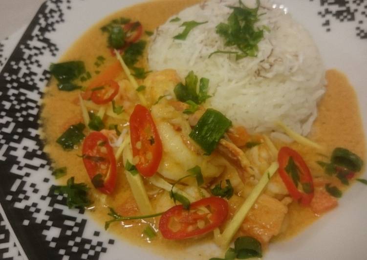 Curry vermelho de camarão - Tudogosreceitas