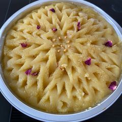 A picture of Semolina barfi halwa.