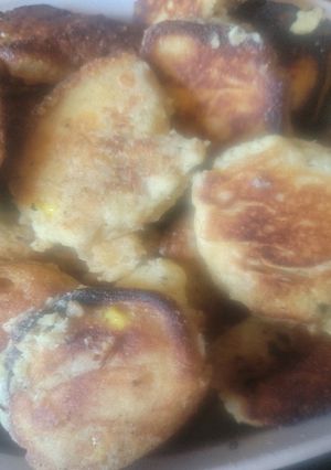 A picture of Fresh 'Corn-in' Hoe Cakes (fried cornbread w/corn).