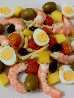 Una foto de Ensalada templada de pasta trofie