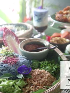 【視頻】純素娘惹藍花飯 Nasi Kerabu 的食譜成品照片